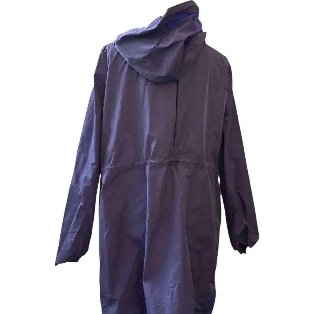 Fila Sport Unisex Adjustable Hood Windbreaker Full Zip Jacket, Blue, Size XXL